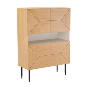 Komoda Home4you Nate, ąžuolo/balta, 40 cm x 100 cm x 140 cm