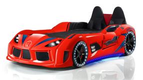 Vaikiška lova viengulė Kalune Design Mnv3, raudona, 90 x 190 cm, be patalynės dėžės, be čiužinio