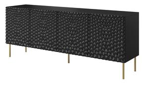 Komoda Cama Meble Hole, juoda, 190 cm x 40.5 cm x 74.5 cm