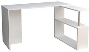 Kampinis rašomasis stalas Kalune Design Cayko 835PUQ3824, baltas