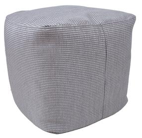 Pufas Home4you Mitsu-Mitsu P0066305, baltas/juodas, 55 cm x 55 cm x 45 cm