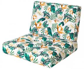 Lauko baldų pagalvių rinkinys Hobbygarden Kaja R2 KAJBIK11, balta/žalia/oranžinė, 39 x 59 cm