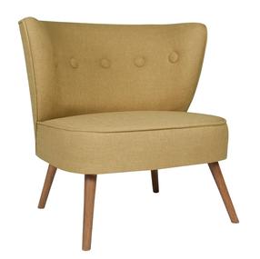 Kėdė Hanah Home Bienville 558ZEN1102, geltona/šviesiai ruda, 72 cm x 80 cm x 77 cm