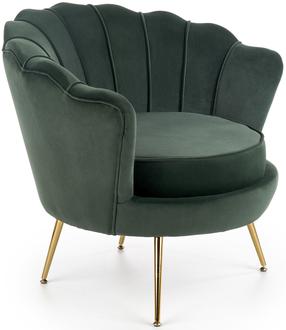 Krėslas Amorinito, aukso/žalias, 83 cm x 77 cm x 77 cm