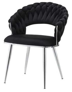 Kėdžių rinkinys Kayoom Finesse 125, blizgi, sidabro/juoda, 61 cm x 61 cm x 82 cm, 2 vnt.