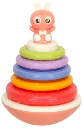 Edukacinė piramidė Stacking Ring, 22 cm, įvairių spalvų, 8 vnt.
