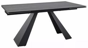Stalas išskleidžiamas Salvadore, juoda/šviesiai pilka, 160 - 240 cm x 90 cm x 77 cm