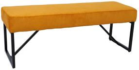 Prieškambario suoliukas Home4you Myla, geltonas, 110 cm x 36 cm x 42 cm