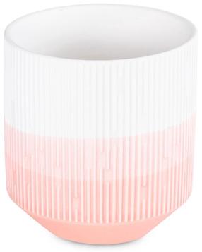 Žvakidė AmeliaHome Fino, keramika, Ø 9 cm, 9.8 cm, balta/rožinė