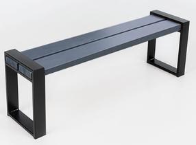 Lauko suoliukas DM Grill Loft SL023, pilkas, 160 cm x 35 cm x 46 cm