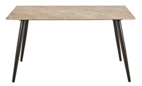 Valgomojo stalas Wicklow, rudas/juodas, 80 cm x 140 cm x 75 cm