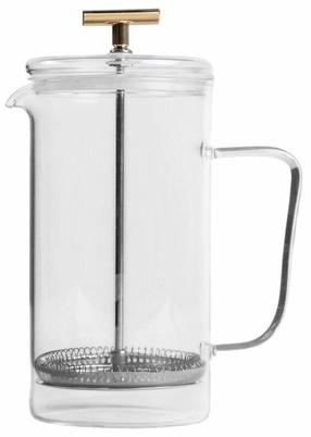 Kavinukas French Press Homla Lattrice, 1 l, skaidri/sidabro