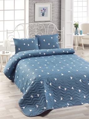 Lovatiesė Mijolnir Single Bedspread Set, mėlyna/balta, 160 cm x 220 cm