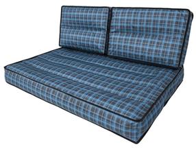 Lauko baldų pagalvių rinkinys Hobbygarden Tomcio PNPNIK9, mėlyna/juoda, 120 x 60 cm