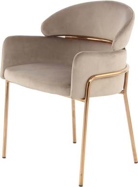 Valgomojo kėdė Kayoom Corey 125 VNZPV-TAU, aukso/rožinė/šviesiai ruda, 57 cm x 58 cm x 79 cm