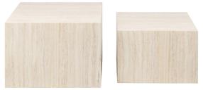 Kavos staliukų komplektas DICE Dice, ąžuolo, 58 cm x 58 cm x 40 cm