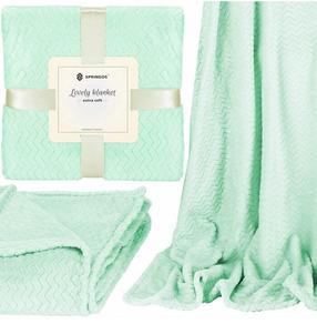 Pledas Springos Lovely Blanket HA7133, šviesiai žalia, 130 cm x 180 cm