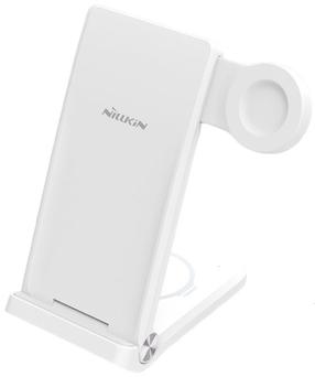 Belaidis įkroviklis Nillkin NKT12 PowerTrio 3in1 for Huawei Watch, 3 x Qi Wireless, balta, 15 W