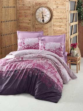 Patalynės užvalkalų komplektas Mijolnir Rina 121VCT3462, kreminė/rožinė/violetinė, 200 x 220 cm