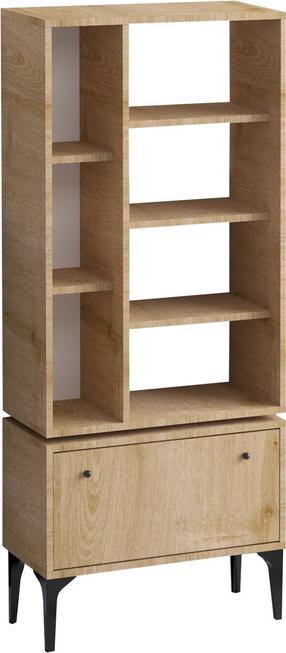 Pastatoma lentyna Kalune Design Fix 393MRD1308, ąžuolo/juoda, 30 cm x 65 cm x 160 cm