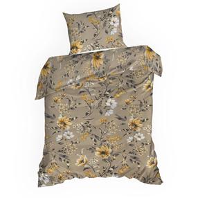 Patalynės užvalkalų komplektas PTF-130, oranžinė/pilka/tamsaus smėlio spalva, 140 x 200 cm