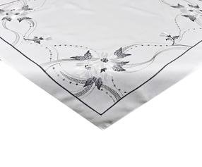 Staltiesė kvadratinė OH-158-A, balta/sidabro, 85 x 85 cm