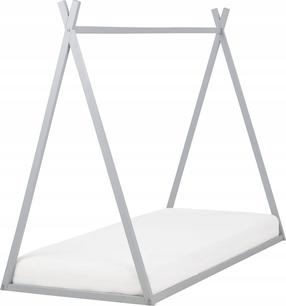 Vaikiška lova viengulė Beliani Saurat, pilka, 90 x 200 cm, be patalynės dėžės, be čiužinio