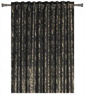 Naktinė užuolaida Splendid Doha GZ-DOHATT-140/260-CZ, aukso/juodos, 140 cm x 260 cm