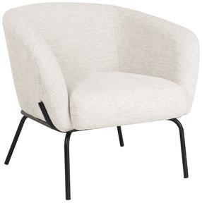 Krėslas Home4you Micky, smėlio, 77 cm x 74 cm x 72.5 cm