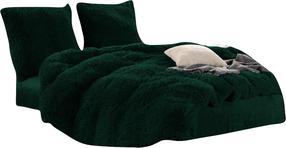 Kalėdinis patalynės užvalkalų komplektas PFJ-008, tamsiai žalia, 200 x 220 cm