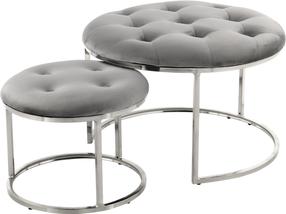 Pufas Kayoom Myla RARSZ-GRY, sidabro/pilkas, 60 cm x 60 cm x 41 cm