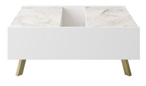 Kavos staliukas Kalune Design Frida, baltas, 90 cm x 63 cm x 34 cm