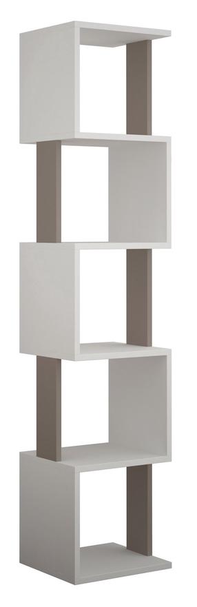 Pastatoma lentyna Kalune Design Piri 855DTE3703, balta/šviesiai ruda, 35 cm x 30 cm x 161 cm