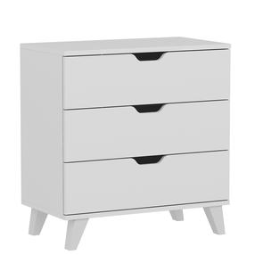 Komoda Kalune Design Valencia 3, balta, 40 cm x 72 cm x 76 cm