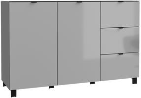 Komoda Forte Poole, pilka, 165 cm x 52.5 cm x 105.1 cm