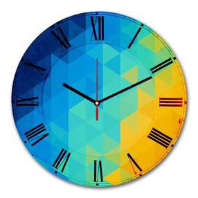 Laikrodis Wallity 3030MS-020, mėlyna/geltona, 30 cm x 30 cm, 30 cm