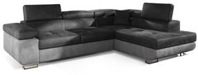 Kampinė sofa Anton Monolith 97, Monolith 84, pilka/tamsiai pilka, dešininė, 202 x 275 cm x 90 cm