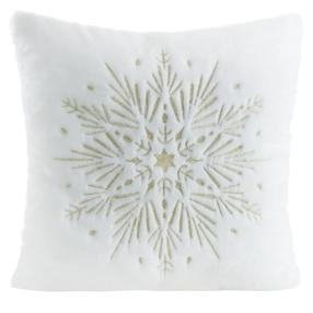 Kalėdinis dekoratyvinės pagalvėlės užvalkalas PSWA-274, balta, 45 cm x 45 cm