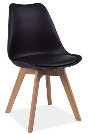 Valgomojo kėdė Kris KRISDCS, matinė, ąžuolo/juoda, 41 cm x 49 cm x 83 cm