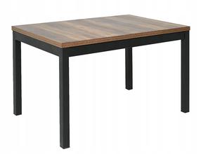 Valgomojo stalas išskleidžiamas OTE, rudas/juodas, 120 - 160 cm x 80 cm x 76 cm
