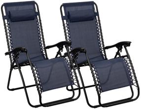 Sulankstoma kėdė Abbey Bellagio 2-Pack, tamsiai mėlyna, 112 cm x 90 cm x 65 cm