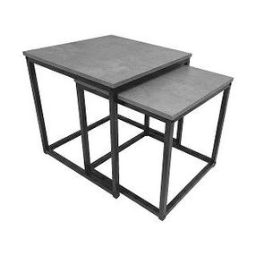 Kavos staliukų komplektas Torsten, tamsiai pilka, 45 - 50 cm x 50 cm x 45.5 - 50.5 cm, 2 vnt.