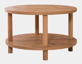 Kavos staliukas Kalune Design Roby, pušies, 70 cm x 70 cm x 43.7 cm