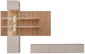 Svetainės baldų komplektas ASM Gusto Lux B, smėlio