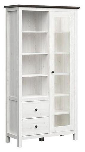 Vitrina Hesen S515-REG1W2S/20/11-MSJ/SOL, balta, 106 cm x 44 cm x 203 cm