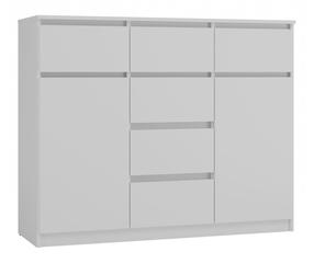 Komoda Malwa 2D6S, balta, 120 cm x 40 cm x 100 cm