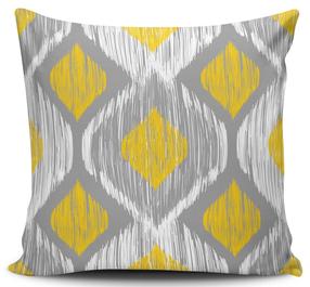 Dekoratyvinė pagalvėlė Mioli Decor, geltona/pilka, 43 cm x 43 cm
