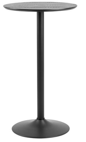 Baro stalas Ibiza, juoda, 60 cm x 60 cm x 105 cm
