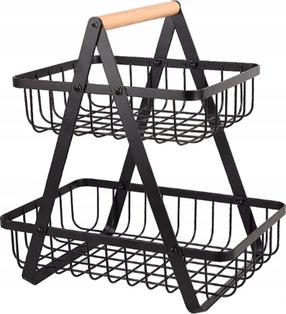 Vaza vaisiams Elitehoff E-8084, 30 cm x 32 cm, 18 cm, Juoda