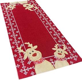 Kalėdinis stalo takelis stačiakampė OS-275-B, aukso/raudona, 60 x 120 cm
